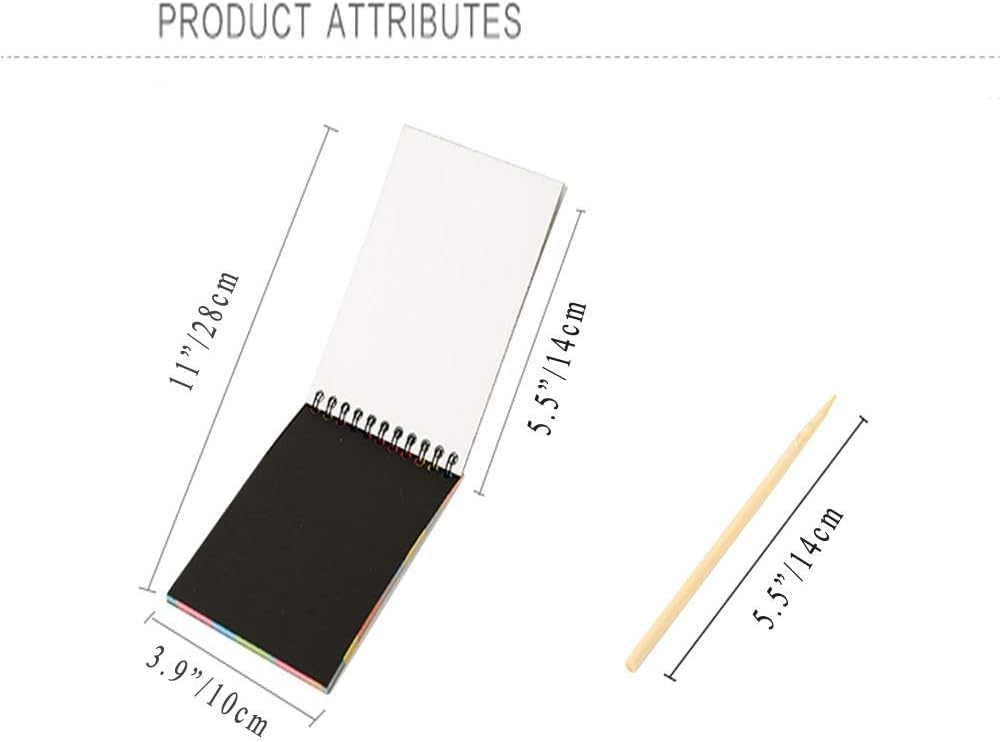 Evissa Scratch Note Colorful Magic Art Craft Kit