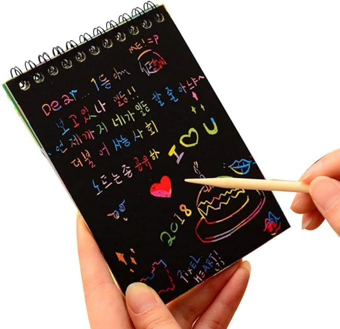 Evissa Scratch Note Colorful Magic Art Craft Kit