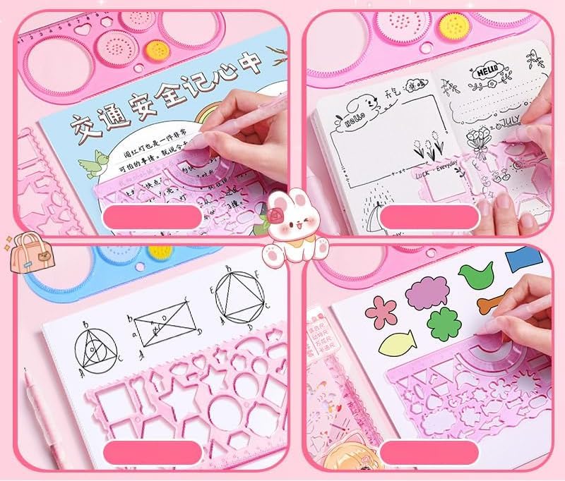 Cute Creative Doodle Ruler Stationery Set for Kids