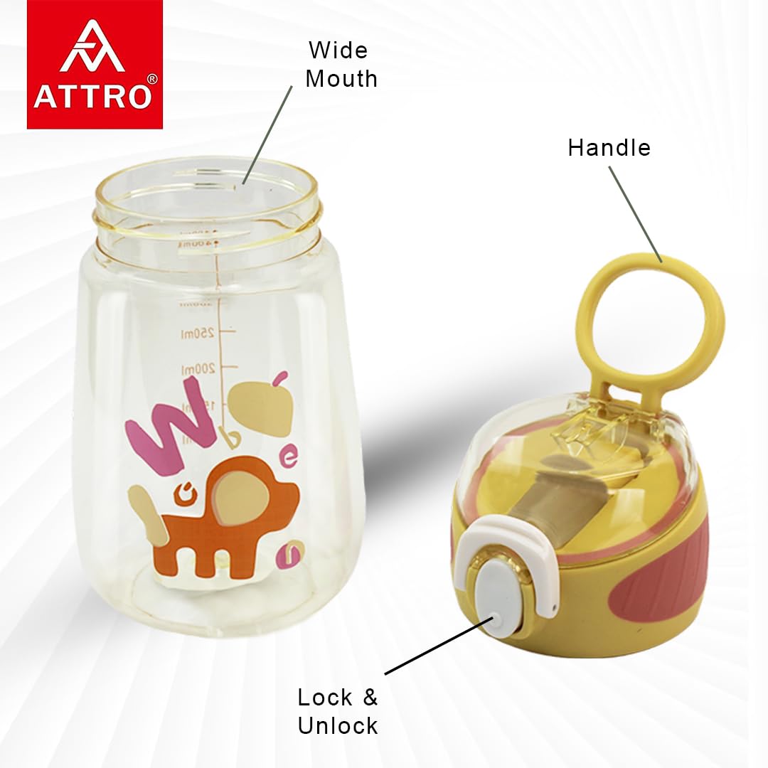 ATTRO Sippy Kids 400Ml Plastic Water Bottle