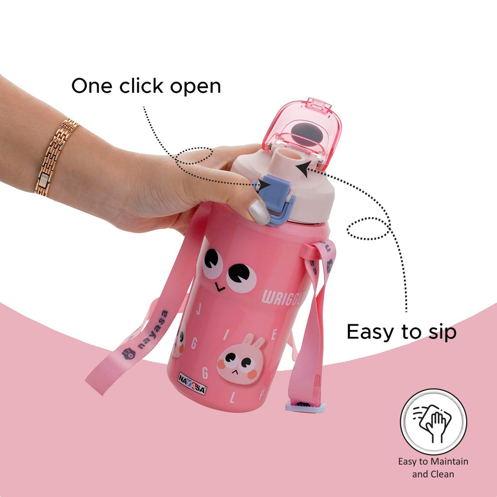 Nayasa Duo-Sip Insulated Kids Water Bottle 450ml