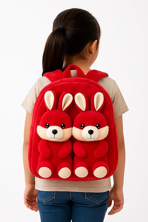 Kids Plush Teddy Backpack – Soft Rabbit School Bag