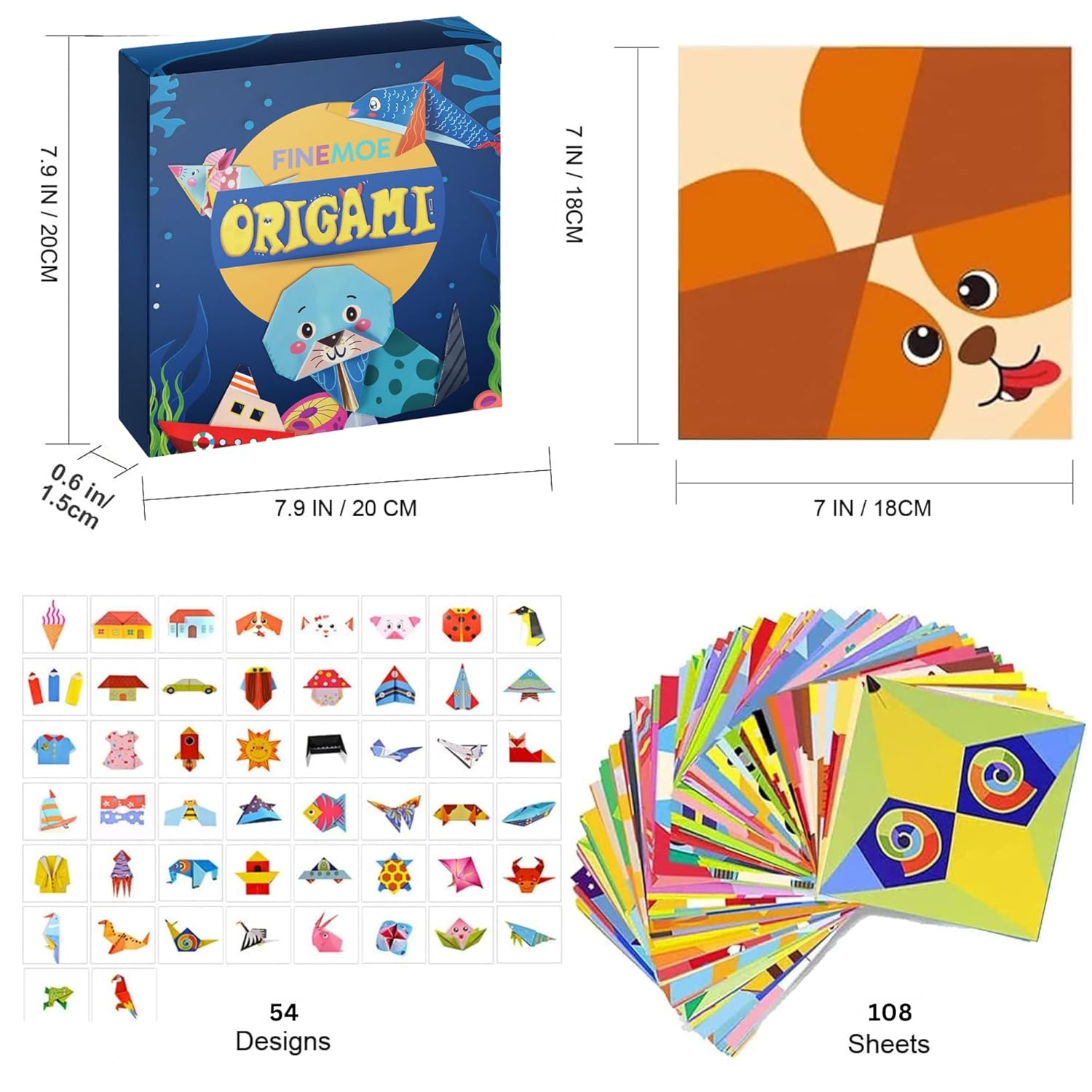 Origami Kraft paper set