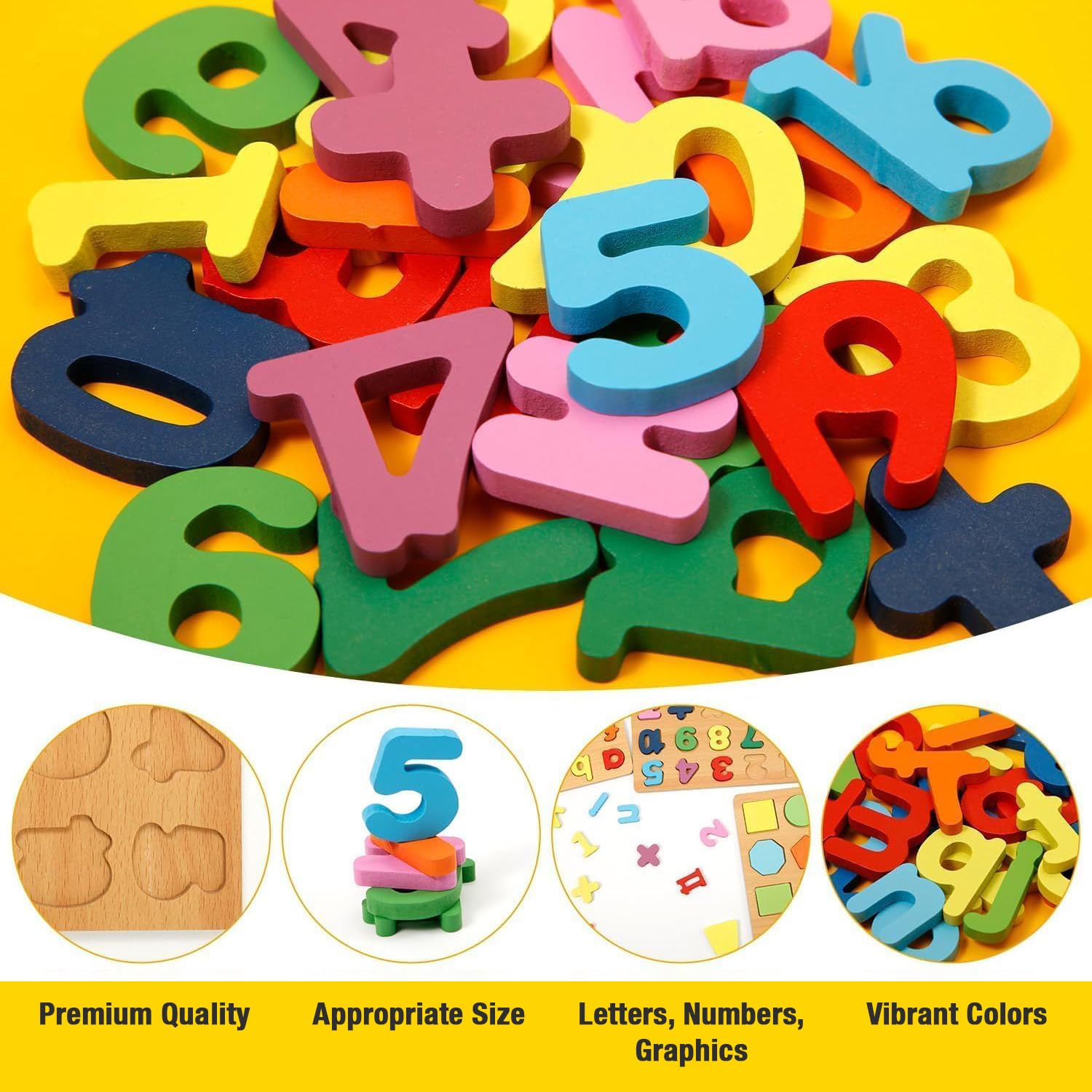 Wooden Alphabet Number & shape Puzzle