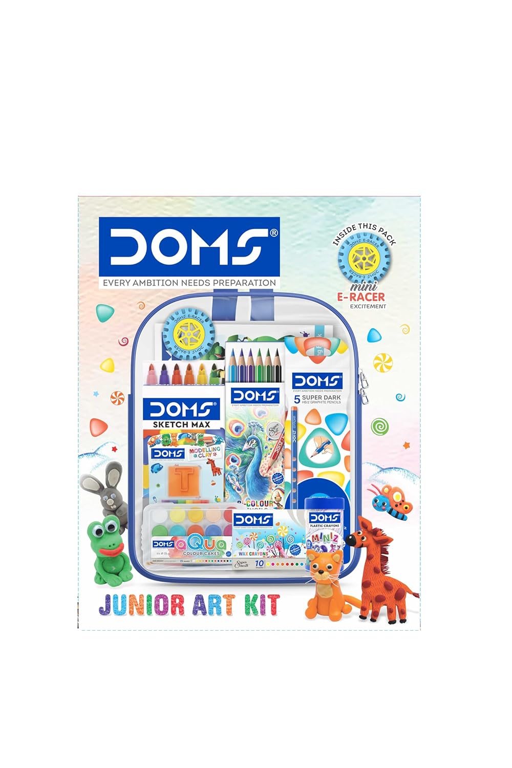 Doms Jonior Art Kit | Comes With Transparent Zipper Bag