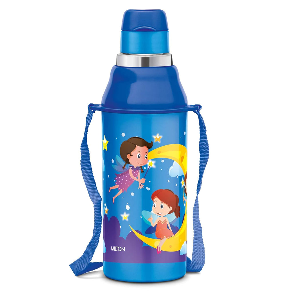 MILTON Kool Steelight 400 Kids Plastic Insulated Water Bottle with Straw
