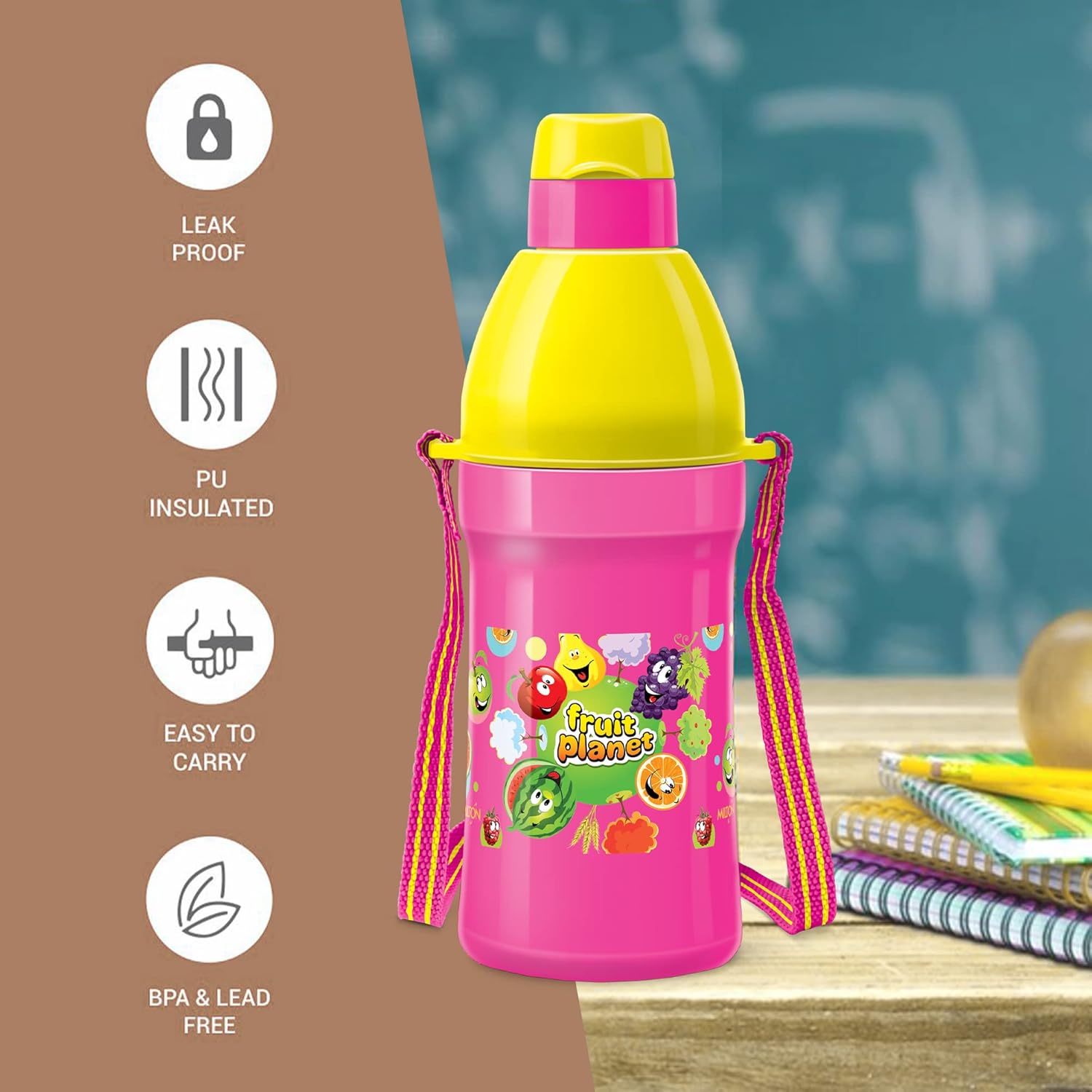 Milton Kool Joy 400 Plastic Insulated Water Bottle