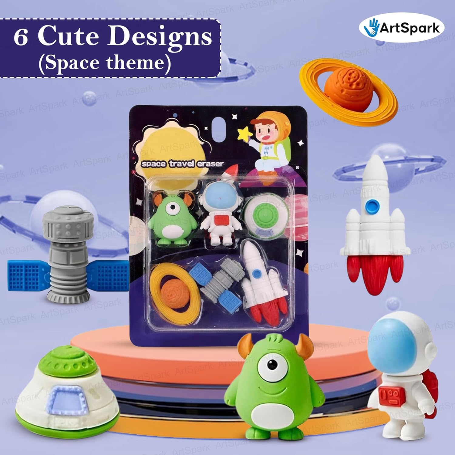 Eraser for Kids - Pack of 6 Pcs for Kids