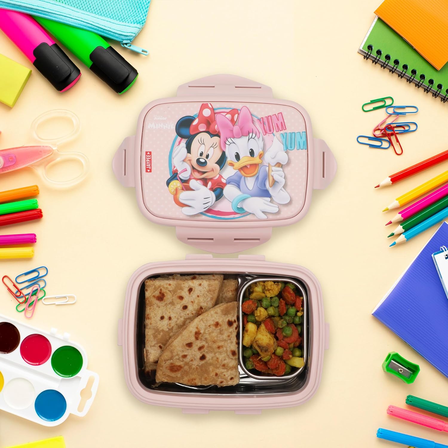 Lunch Box Mickey Mouse & Donald Duck, Pink, 400 ml