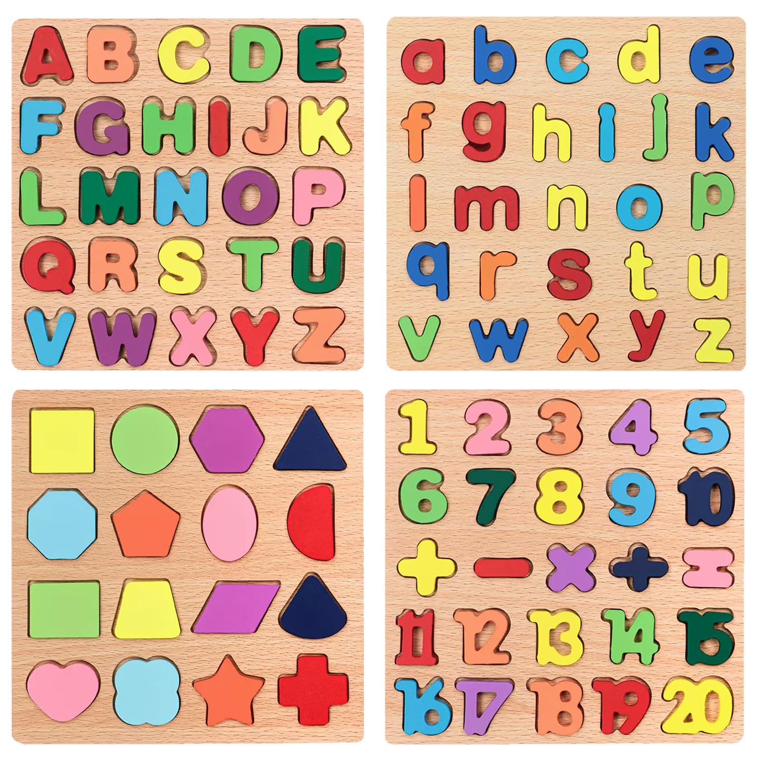 Wooden Alphabet Number & shape Puzzle