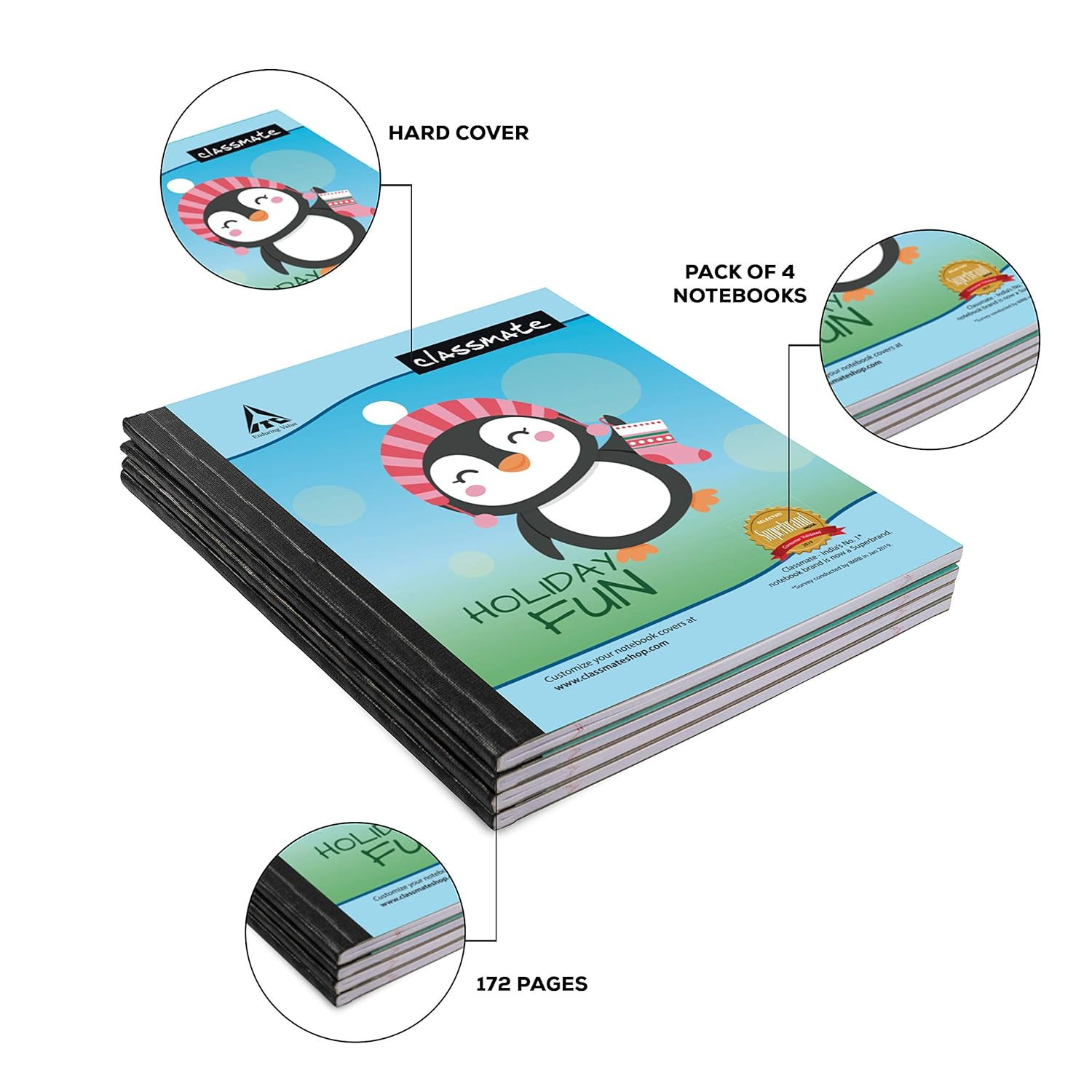 Classmate Notebook - Single Line Pack Of 4