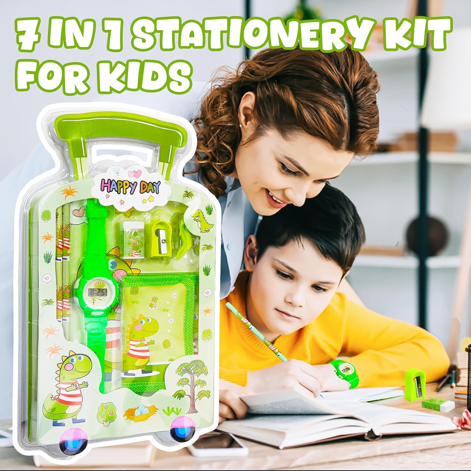 VGRASSP 7 Pcs Stationery Set Toy for Kids