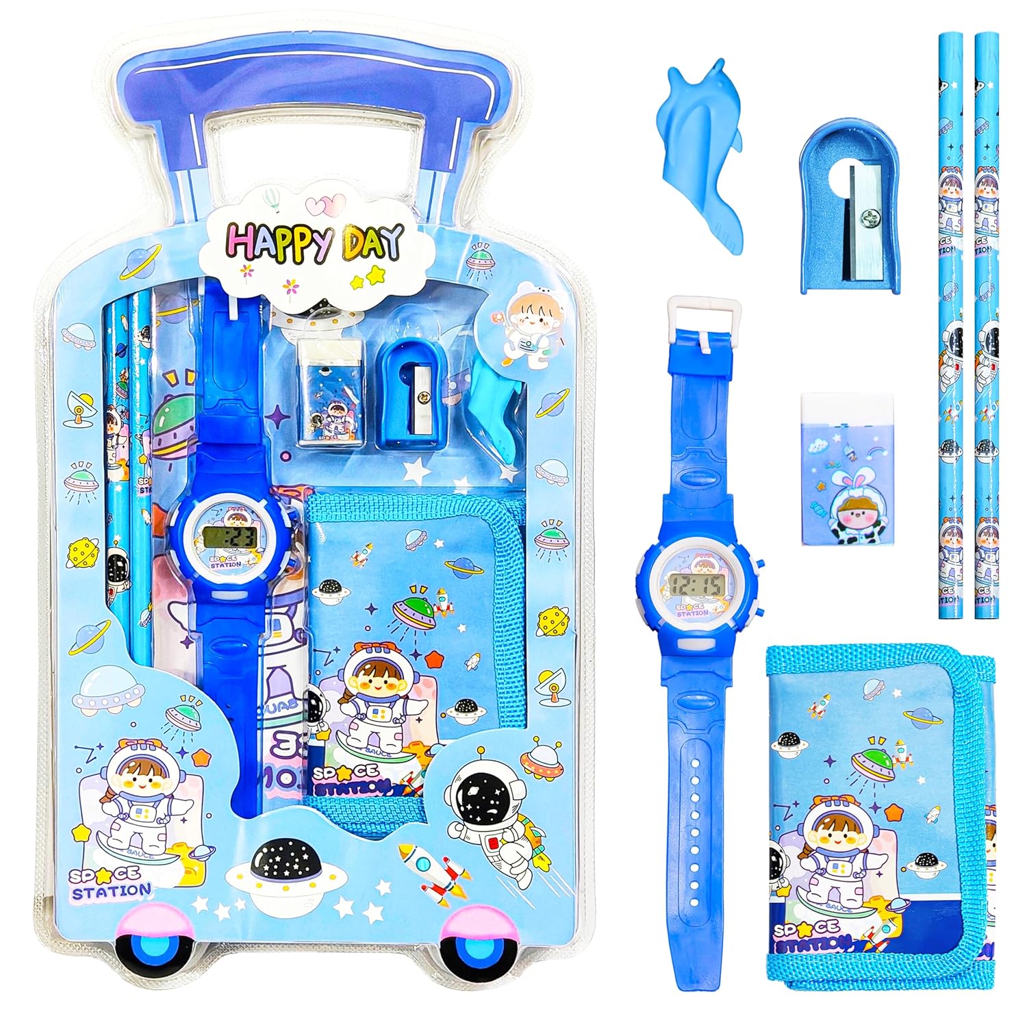 VGRASSP 7 Pcs Stationery Set Toy for Kids